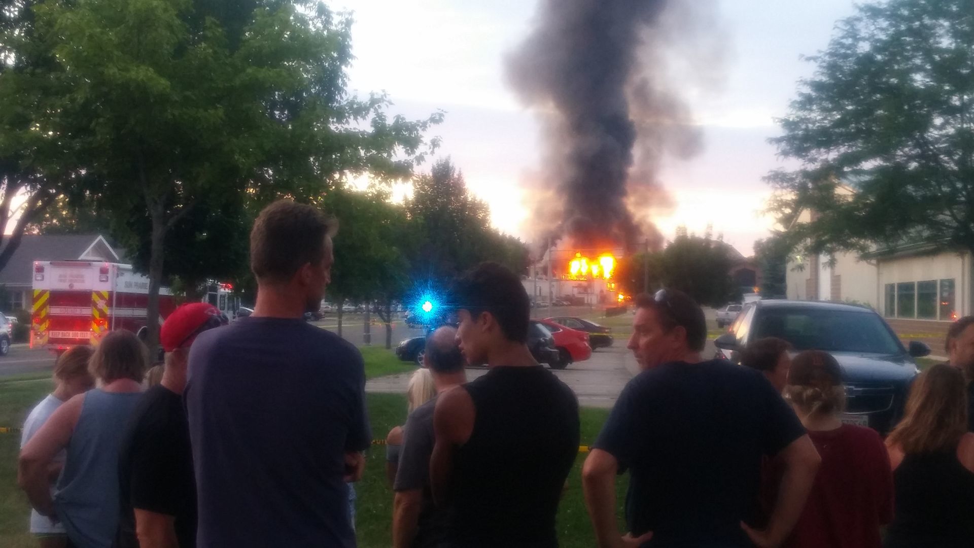 Building leveled by explosion in Sun Prairie